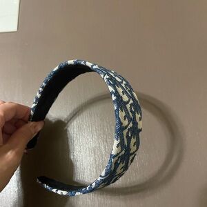 Stylish Blue and Cream Headband